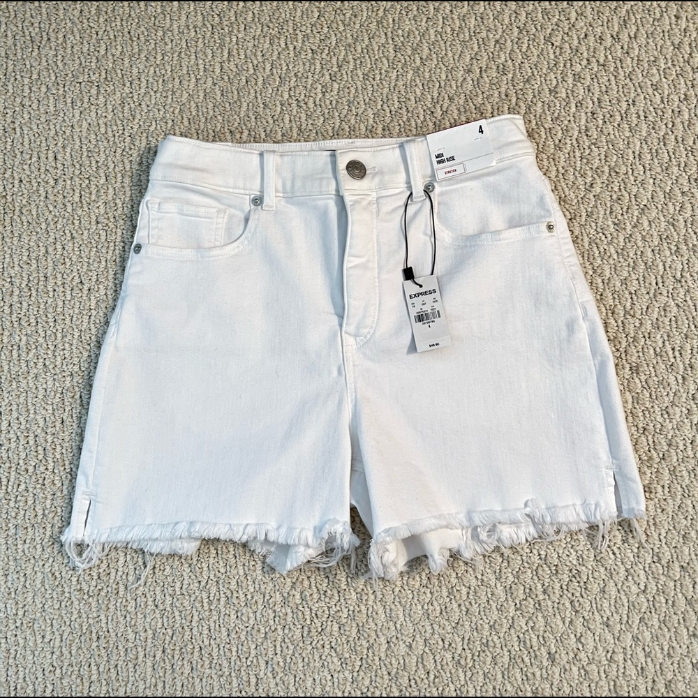 White express midi high rise shorts NWT